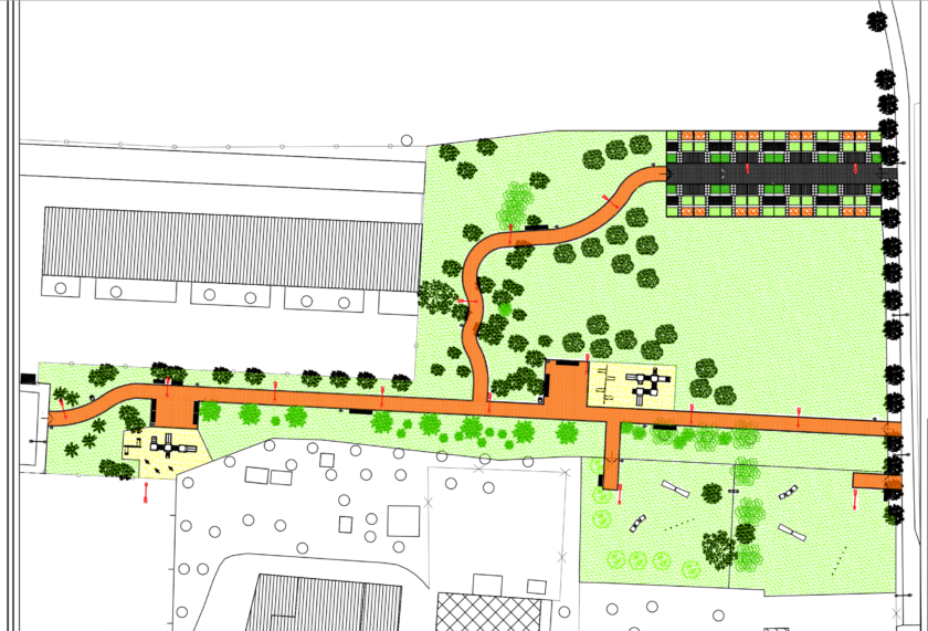 Il progetto dell'area verde dietro Cascina Bruciata, con l'area cani e gli orti comunali