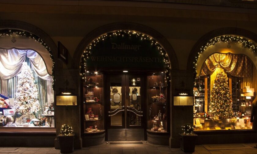 natale vetrina