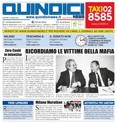 Quindici News Numero 6 del 21 marzo 2023 Prima pagina