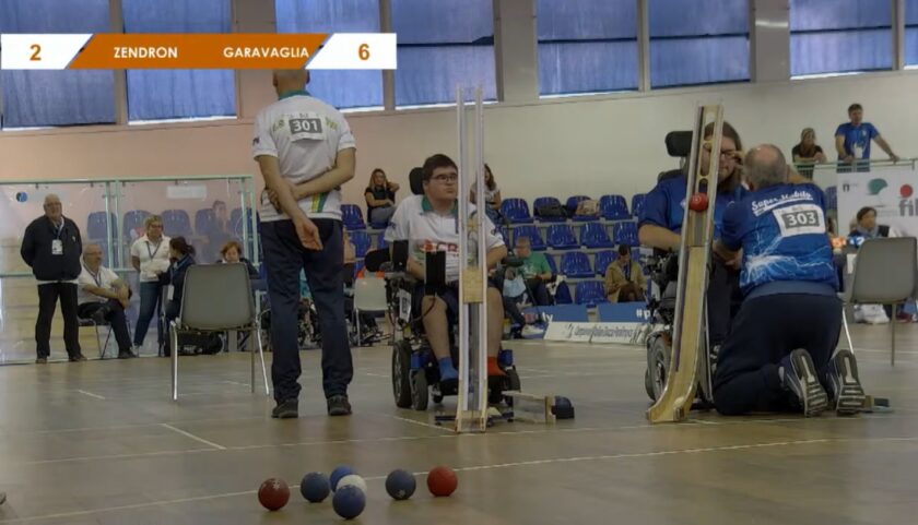Gara di boccia paralimpica