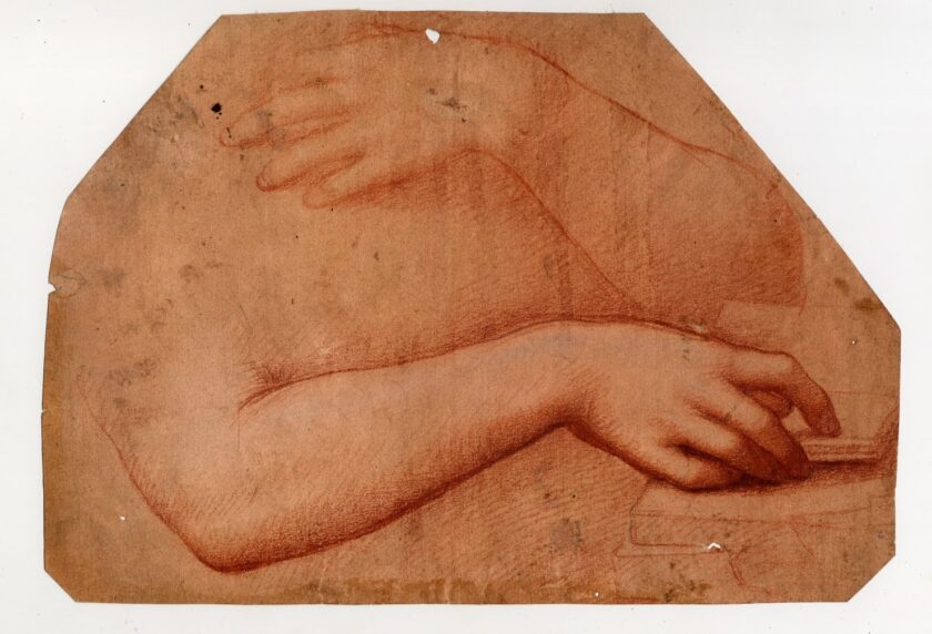 Giampietrino, Studio di braccia di Maddalena penitente. Gabinetto dei Disegni del Castello Sforzesco-min