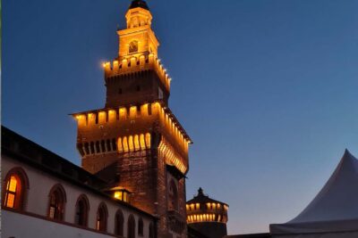 castello sforzesco sera