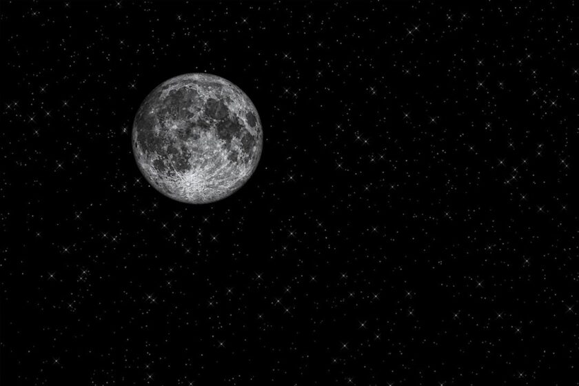 luna e stelle notte