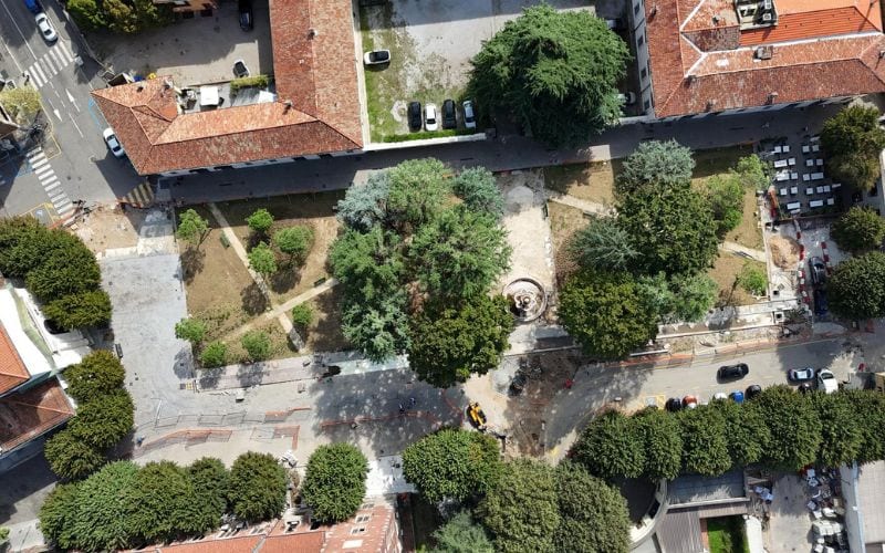 piazza visconti rho da drone