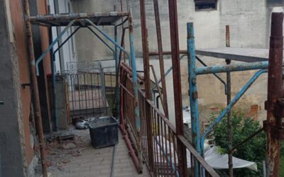 ponteggio cantiere sospeso monza