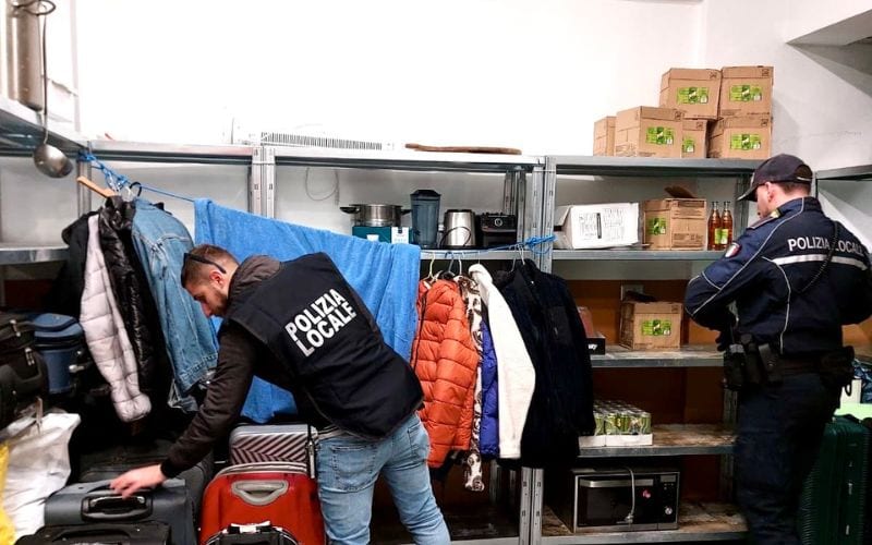 blitz polizia locale rozzano