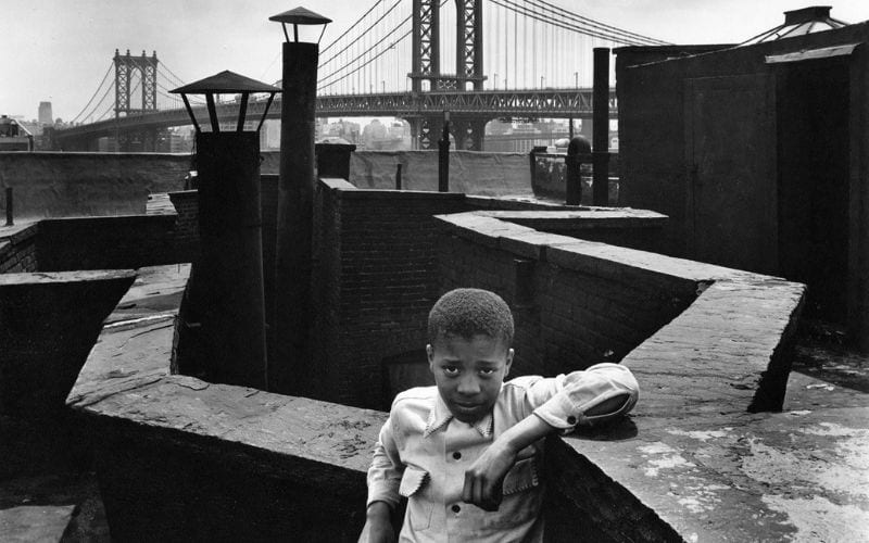 Walter Rosenblum, Boy on Roof, Pitt Street, N.Y.C., 1938