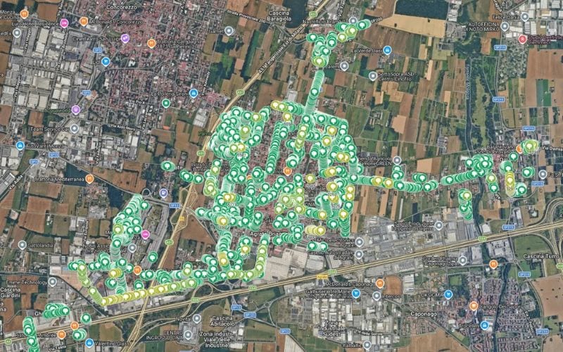 mappa verde agrate