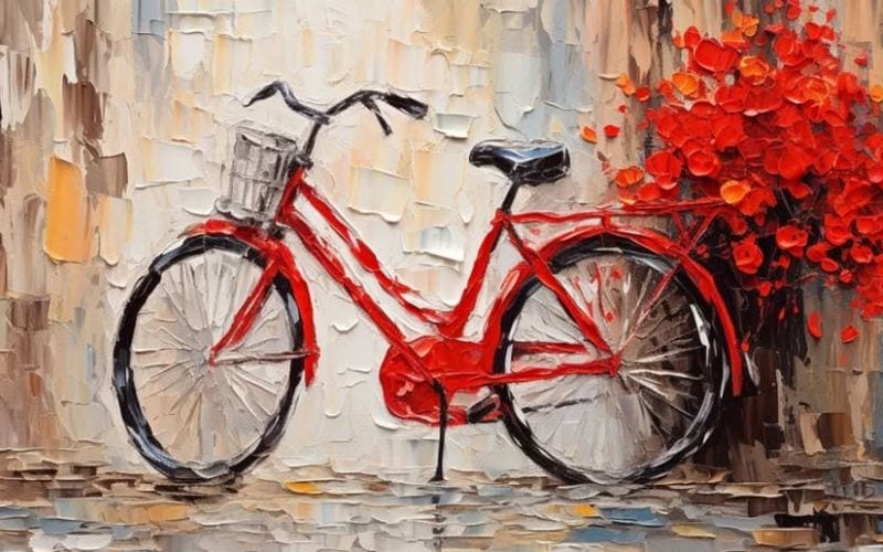 bici rossa donna