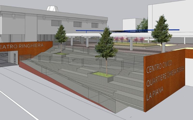 rendering piazza Fabio Chiesa