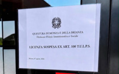Sospensione licenza Vimercate