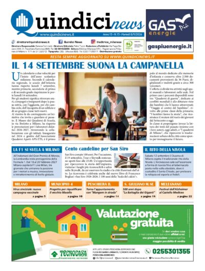 QUINDICI NEWS n. 15 2026 pdf cover